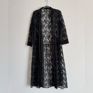 Zara Cut Work Embroidered Semi Sheer Dress